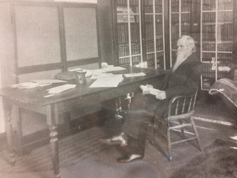 Congressman George W. Carrigan in his office, circa 1895